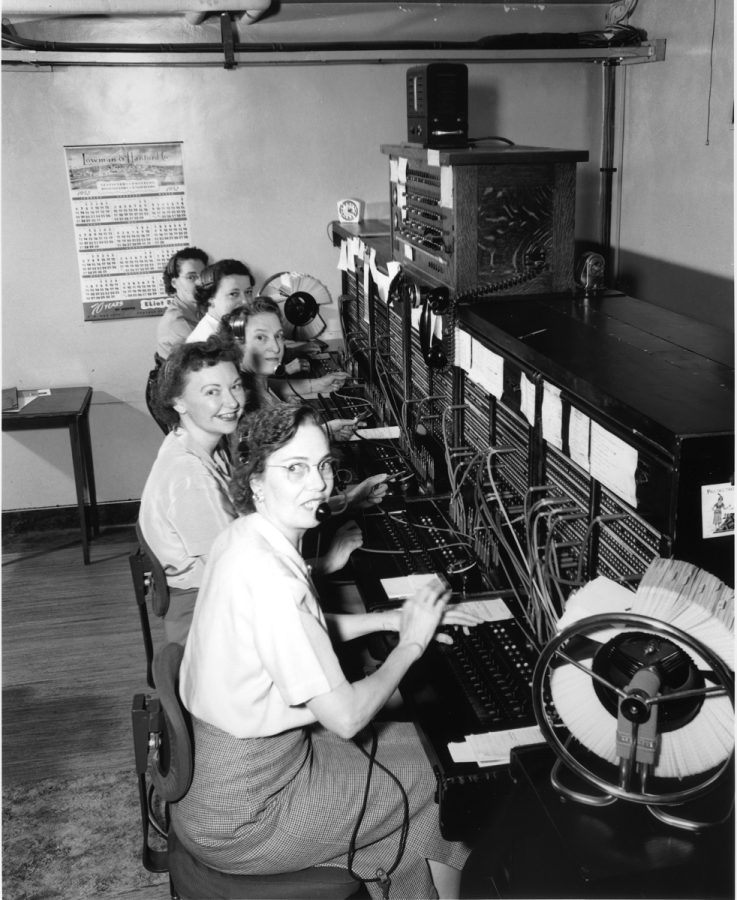 Old-school telephone operators